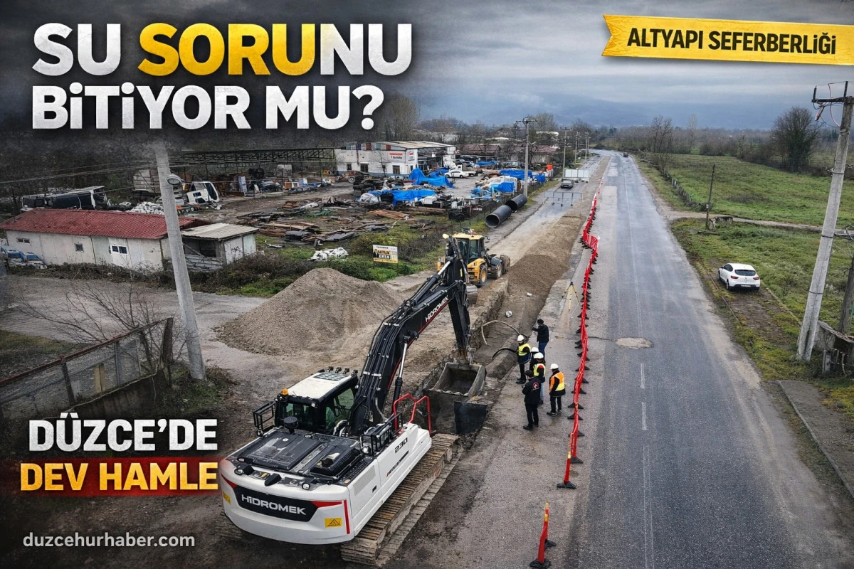 D&uuml;zce&rsquo;de su altyapısı yenileniyor! Kesintiler azalacak, kayıp-ka&ccedil;ak d&uuml;şecek