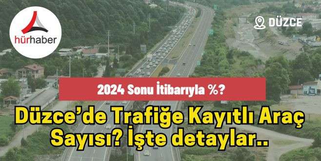 D&uuml;zce&rsquo;de trafiğe kayıtlı ara&ccedil; sayısı ne kadar? İşte detaylar 2024