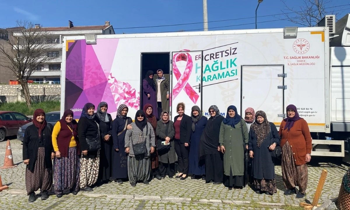 D&uuml;zce&rsquo;de &uuml;cretsiz kanser taraması başladı! Mobil tır Yığılca&rsquo;da