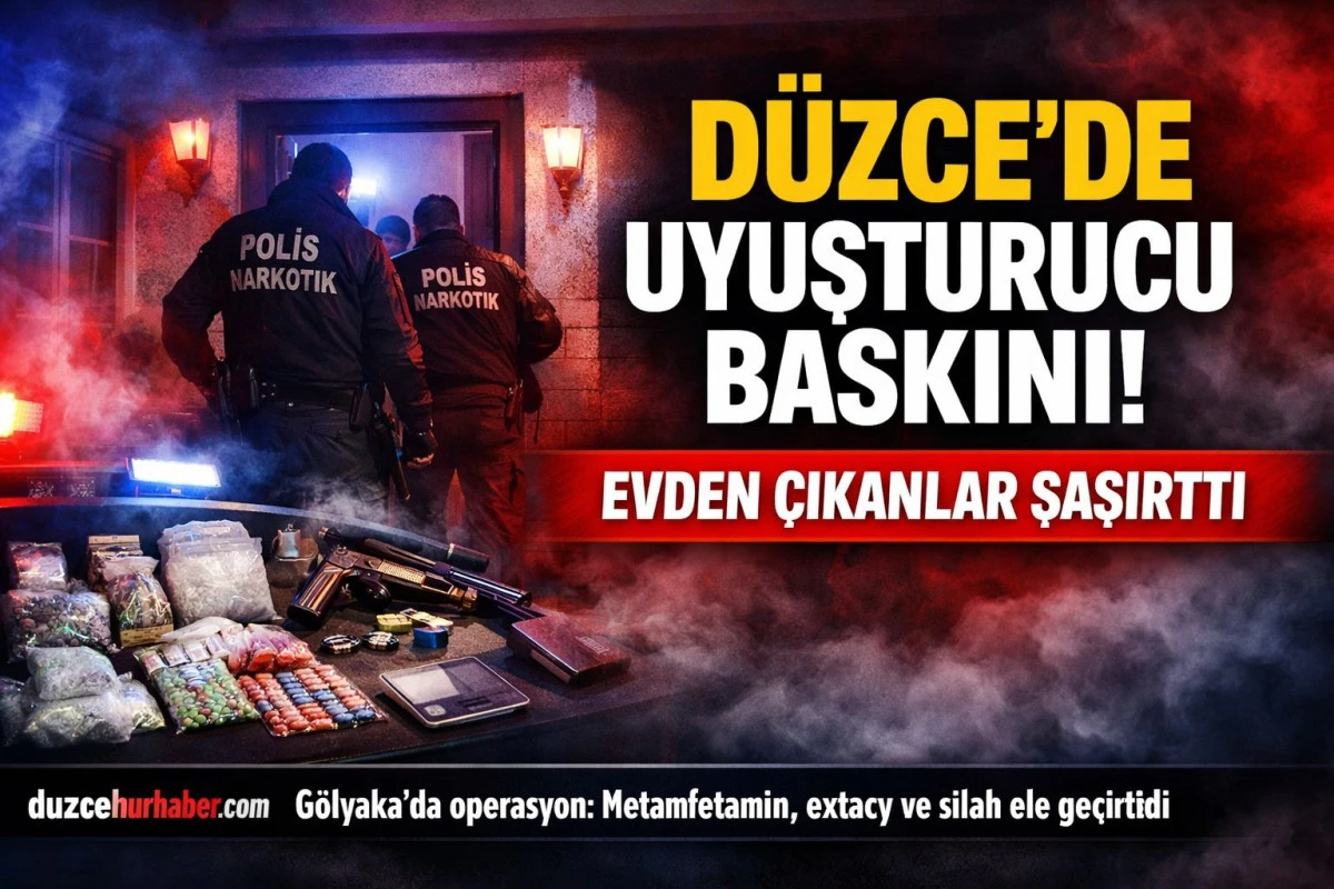 D&uuml;zce&rsquo;de Uyuşturucu Baskını! Evden &Ccedil;ıkanlar Şaşırttı