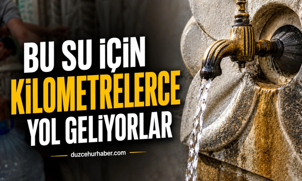 D&uuml;zce'deki Bu Kaynağa T&uuml;rkiye'nin D&ouml;rt Bir Yanından Su Almaya Geliyorlar