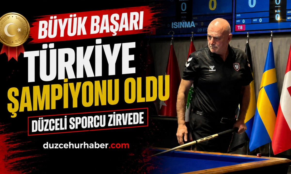 D&uuml;zceli Sporcu T&uuml;rkiye Şampiyonu Oldu! Kazım İlker Canbul Zirveye &Ccedil;ıktı