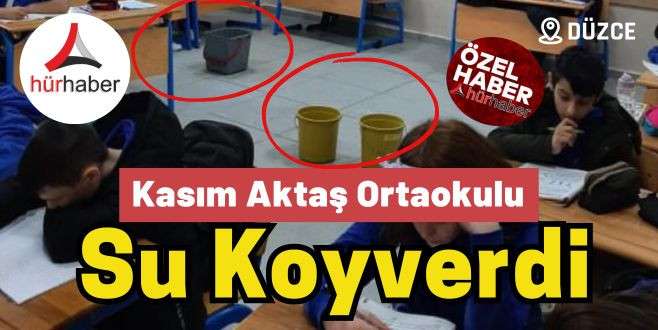 Düzce'nin En Büyük Ortaokulu Su Koyverdi