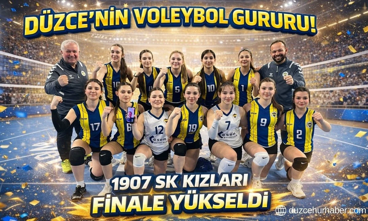 D&uuml;zce&rsquo;nin Voleybol Gururu! 1907 SK Kızları Grup Şampiyonu Oldu, Final Biletini Aldı