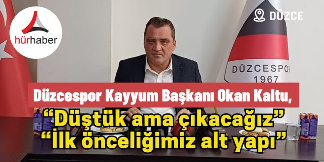 Düzcespor Kayyum Başkanı Okan Kaltu, basın açıklaması 