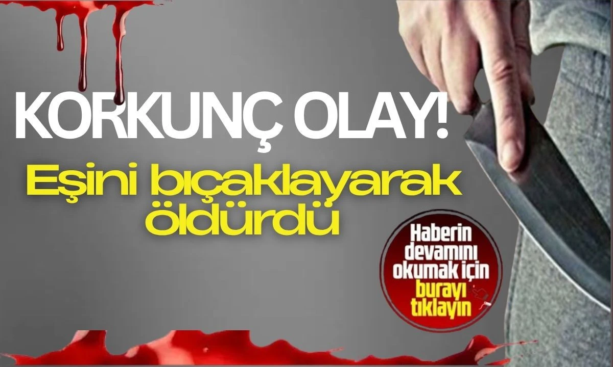 Eşini bıçaklayarak öldürdü