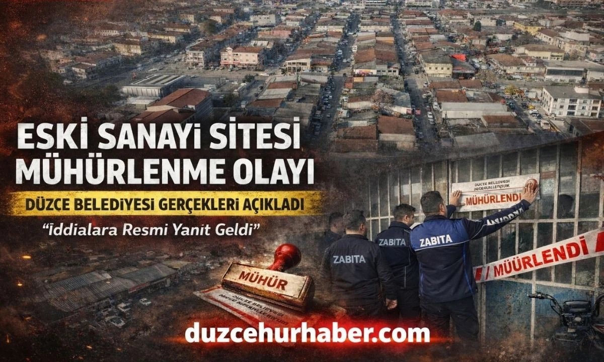 Eski Sanayi Sitesi M&uuml;h&uuml;rlenme Olayı D&uuml;zce Belediyesinden ger&ccedil;ekler 