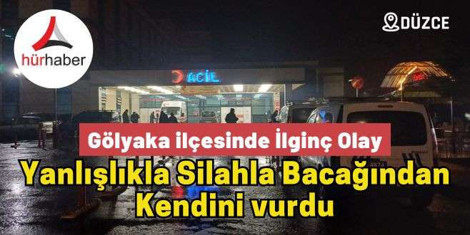 G&ouml;lyaka il&ccedil;esinde silahla vurulan şahıs hastanelik oldu