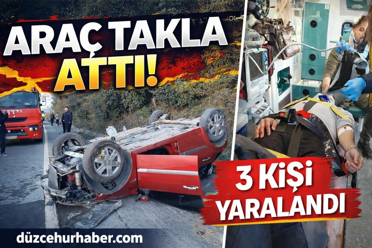 G&ouml;rev Yolunda Kaza: Orman Personelini Taşıyan Ara&ccedil; Takla Attı