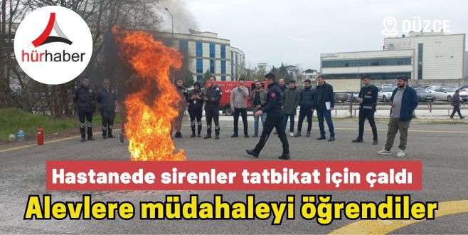 Hastanede sirenler eğitim ve tatbikat için çaldı