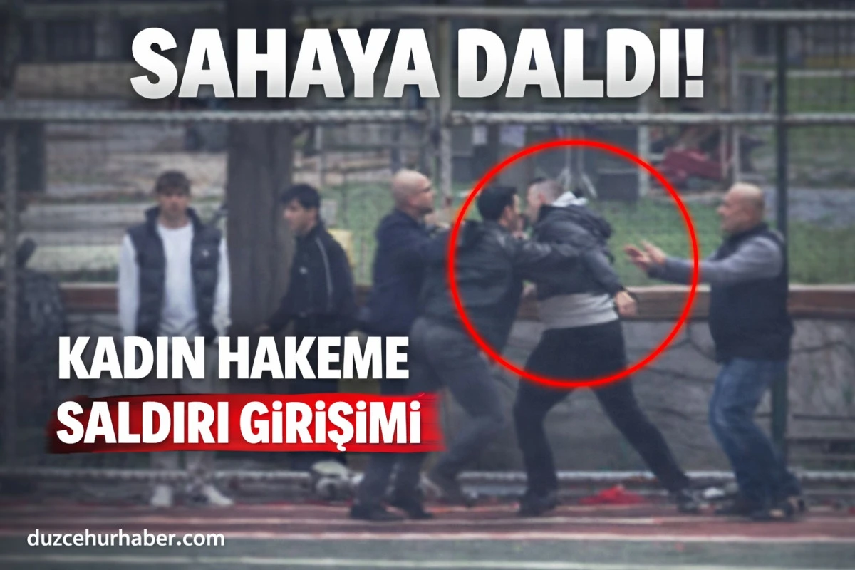 Kadın Hakeme Saldırı Girişimi! Sahaya Girip &Uuml;zerine Y&uuml;r&uuml;d&uuml;