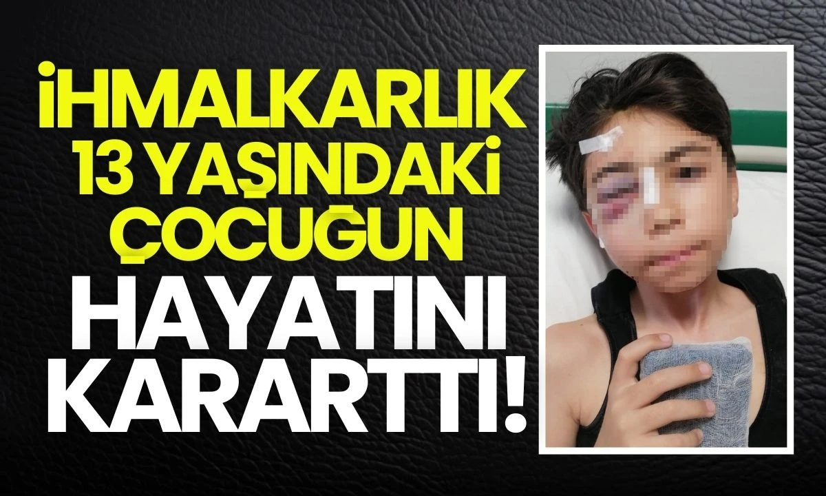 Kafasına kale direği düşen çocuk hayatı karardı