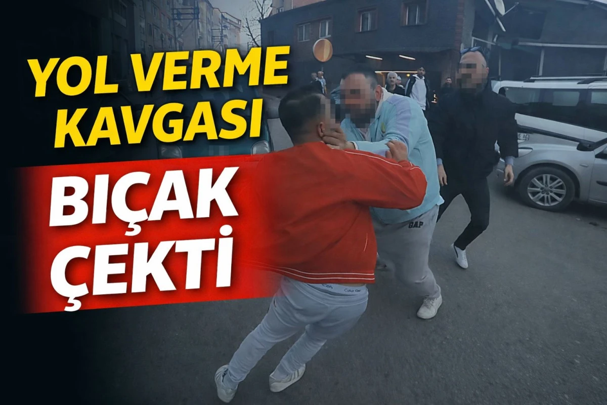 Karab&uuml;k&rsquo;te Yol Verme Kavgası! Bı&ccedil;ak &Ccedil;ekilen Anlar Kameraya Yansıdı