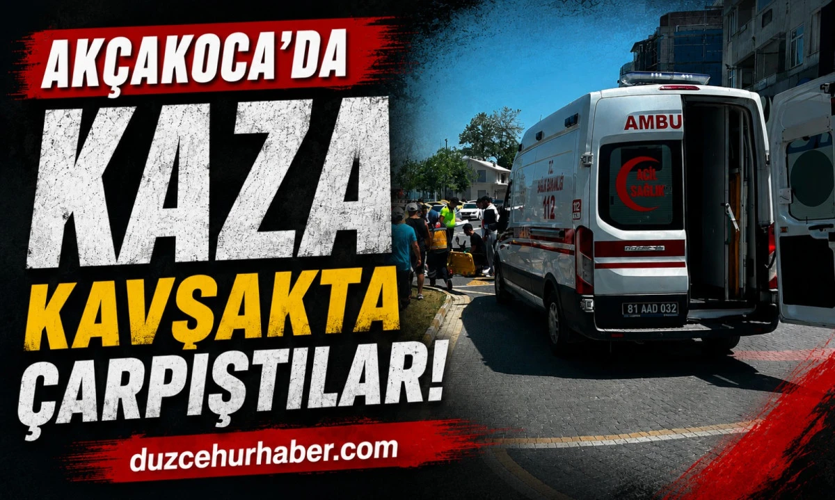 Kavşakta &Ccedil;arpıştılar! Motosiklet S&uuml;r&uuml;c&uuml;s&uuml; Yaralandı