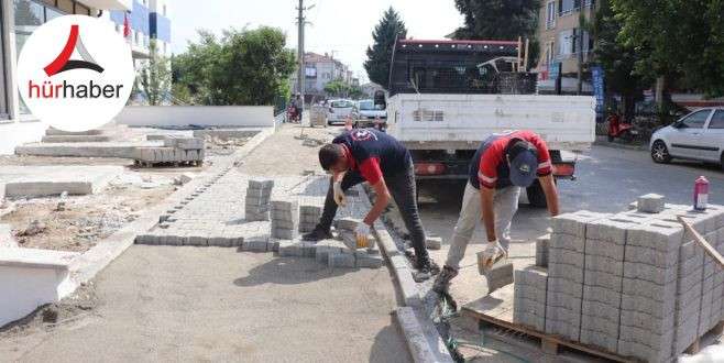 Kilit parke taşı çalışmaları devam ediyor