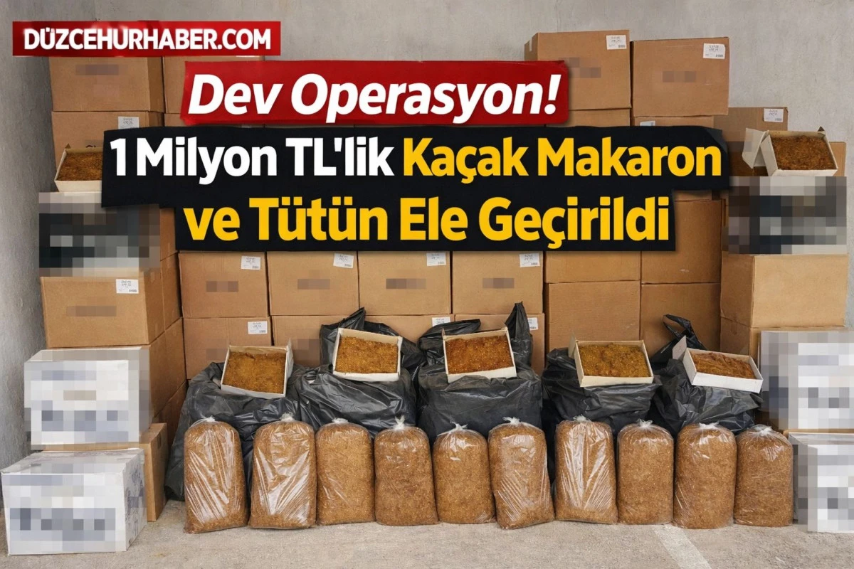 Kocaeli&rsquo;de Dev Operasyon! 1 Milyon TL&rsquo;lik Ka&ccedil;ak Makaron ve T&uuml;t&uuml;n Ele Ge&ccedil;irildi