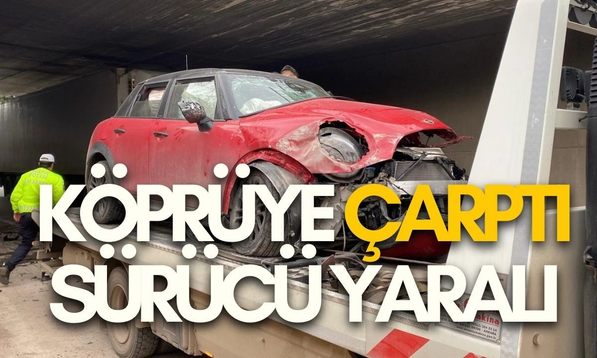 K&ouml;pr&uuml;ye &Ccedil;arptı S&uuml;r&uuml;c&uuml; Yaralı