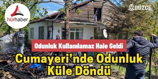 Küle dönen odunluk kullanılamaz hale geldi