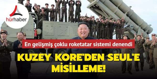 Kuzey Kore'den Seul'e misilleme... En gelişmiş çoklu roketatar sistemi denendi