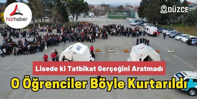 Lisede ki tatbikat gerçeğini aratmadı