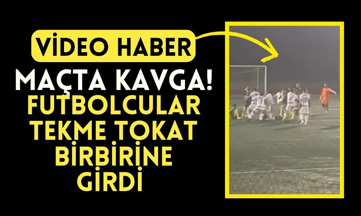 Maçta kavga: Futbolcular Tekme Tokat birbirine girdi 