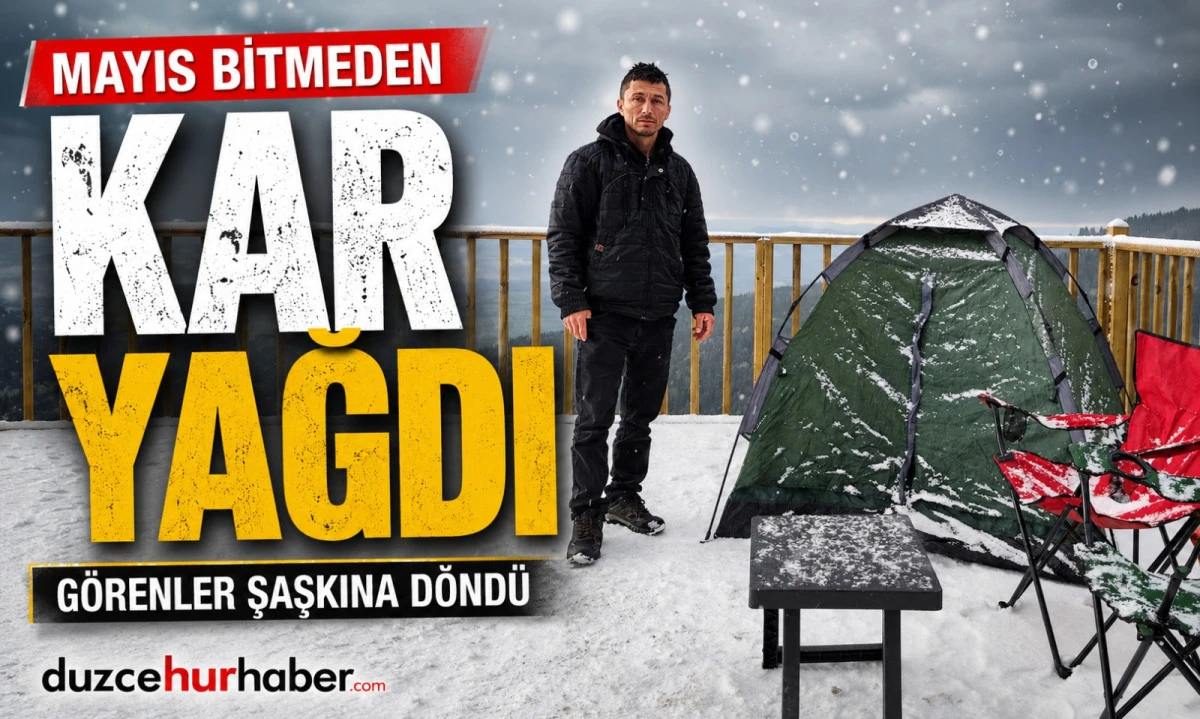 Mayıs Bitmeden Kar Yağdı! G&ouml;renler Şaşkına D&ouml;nd&uuml;