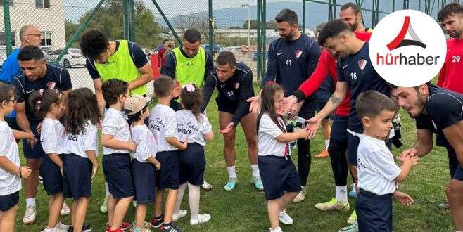 Miniklerden Düzcespor’a moral ziyareti