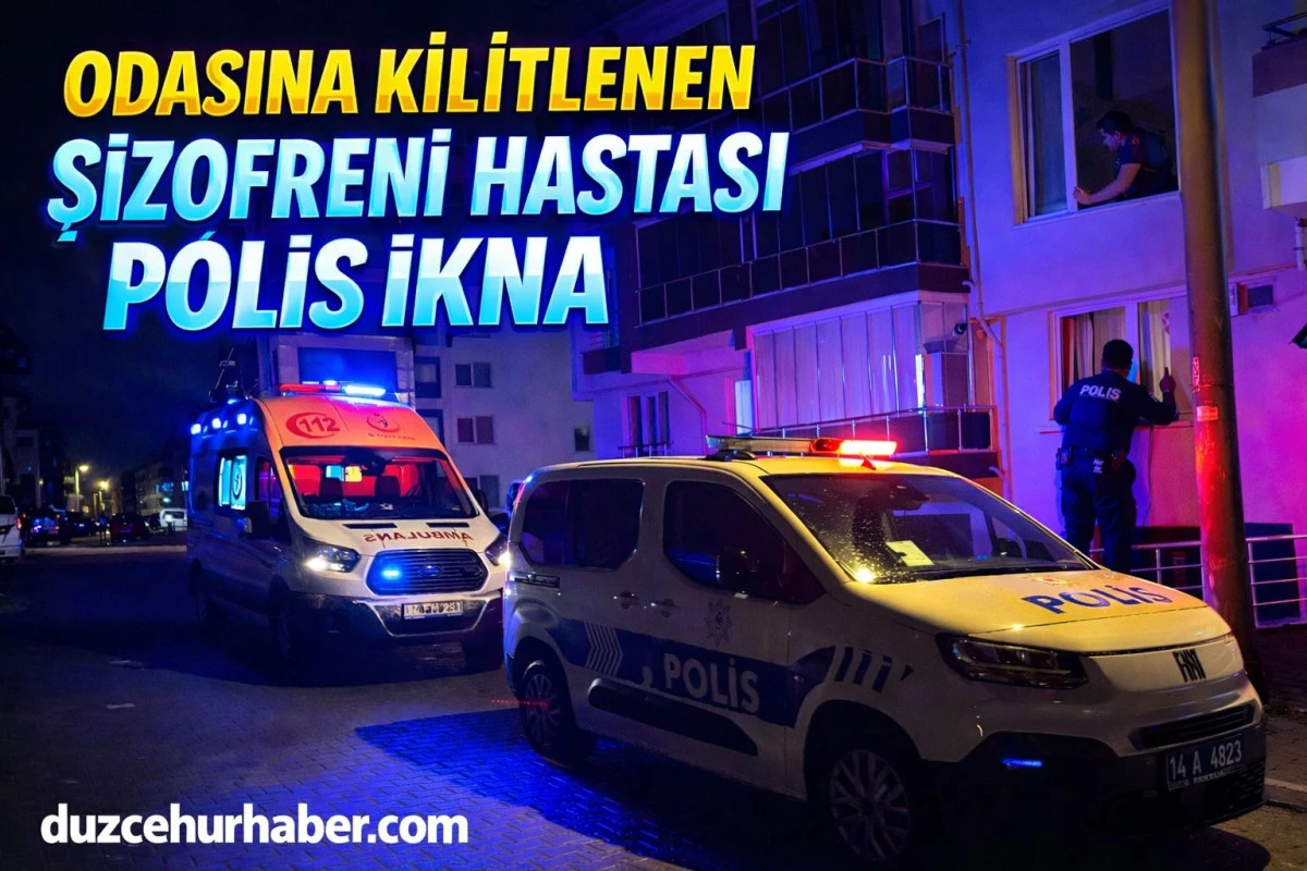 Odasına Kilitlenen Şizofreni Hastası Polis İkna