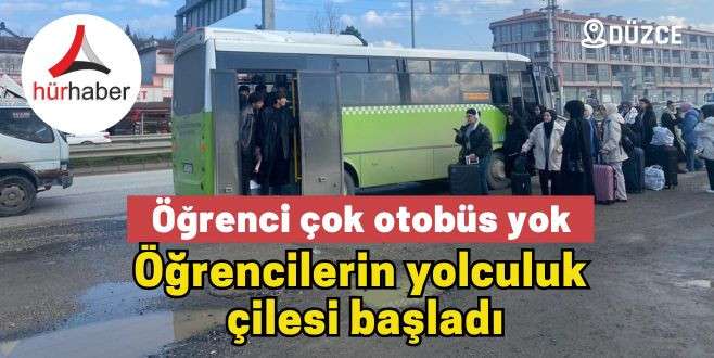 Öğrenci çok otobüs yok