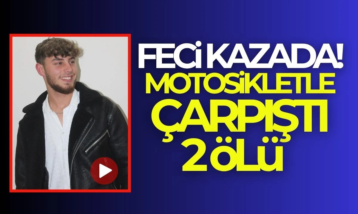 Otomobil tali yola dönmek isterken motosikletle çarpışt  2 ölü
