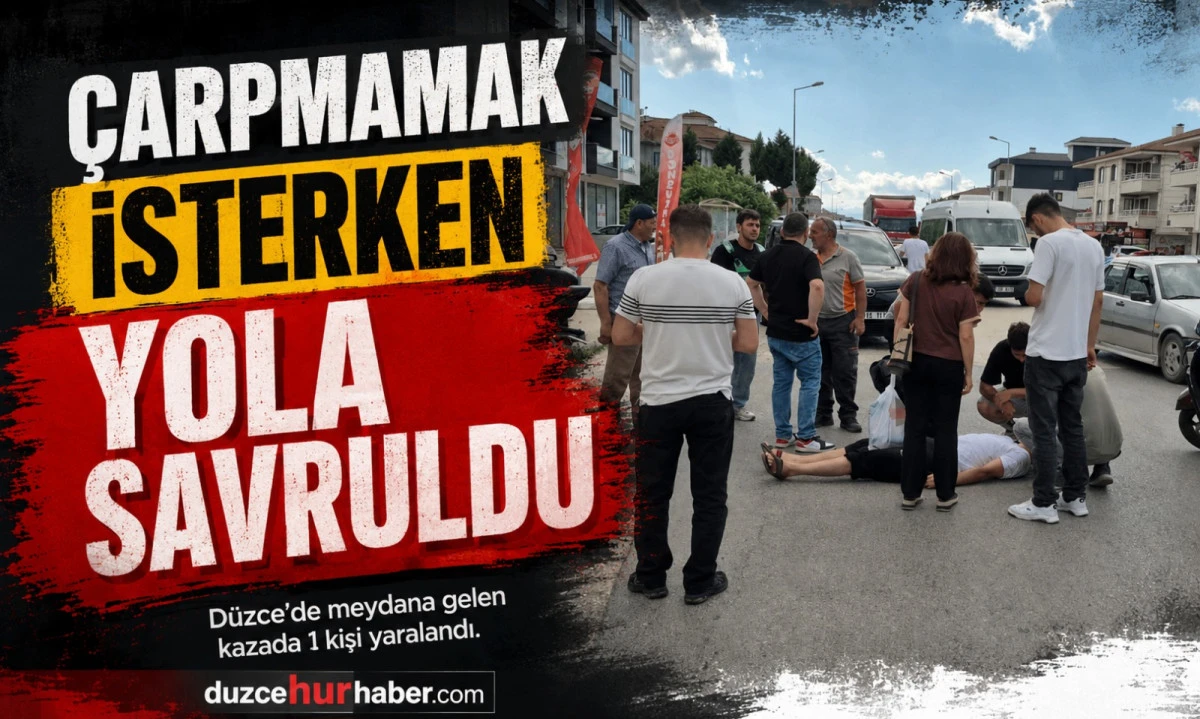 Otomobile &Ccedil;arpmamak İsterken Kaza Yaptı