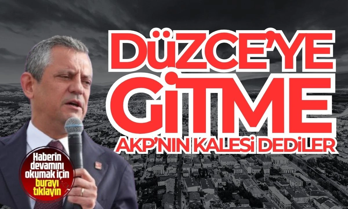Özgür Özel Düzce'den seslendi: İlk tepki ise Düzce'den geldi
