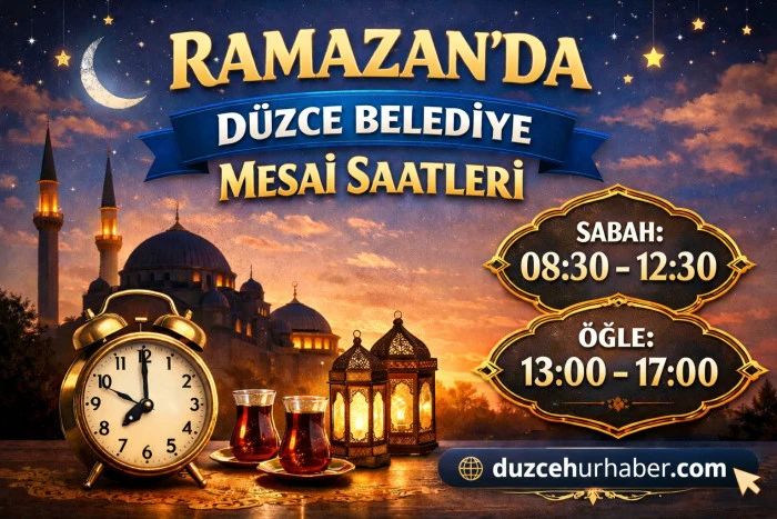 Ramazan'da D&uuml;zce Belediye Mesai Saatleri 2026 