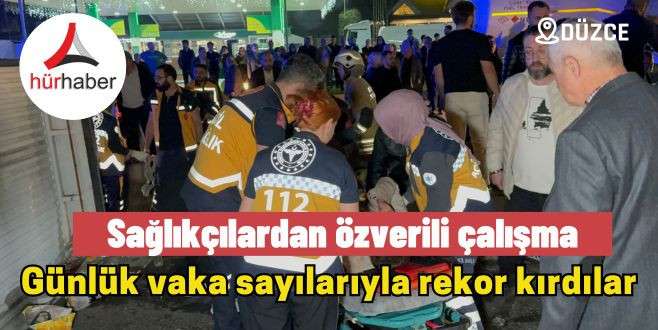 Sağlıkçıların müdahale ettiği günlük vaka sayısı 115