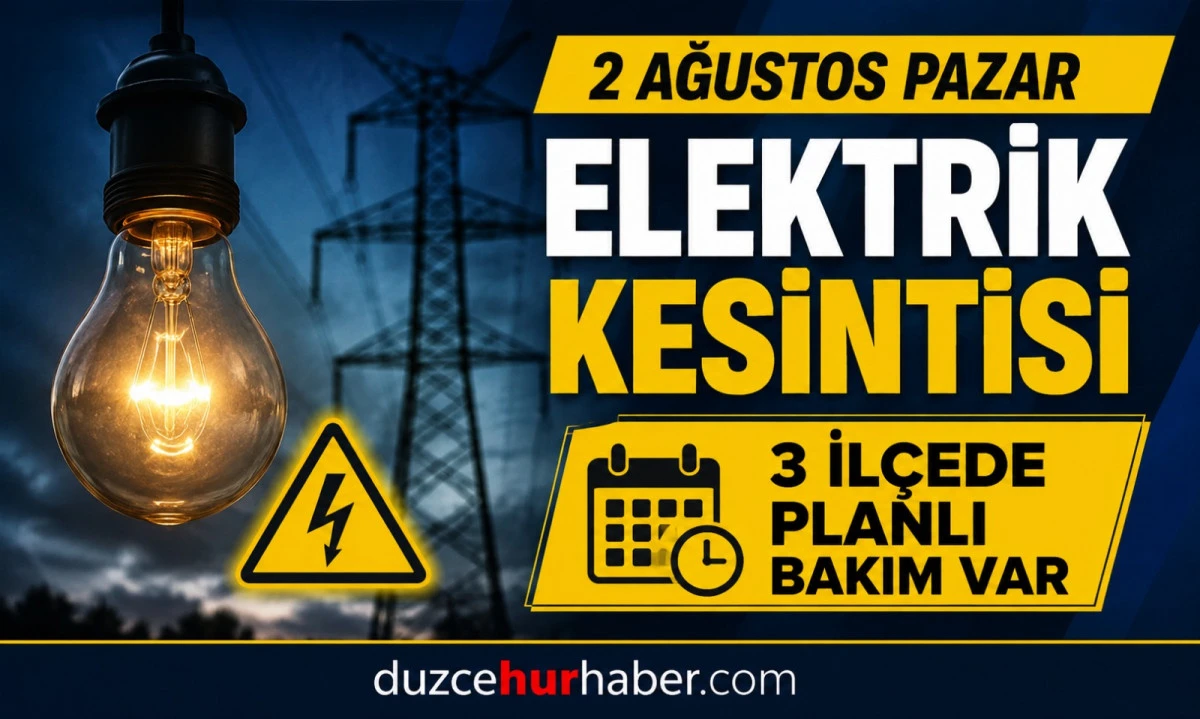 SEDAŞ duyurdu: D&uuml;zce'de 2 Ağustos elektrik kesintisi