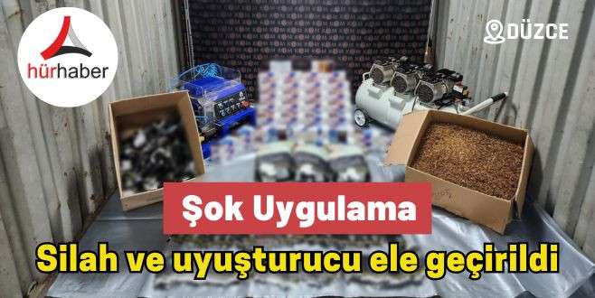Silah ve uyuşturucu ele geçirildi