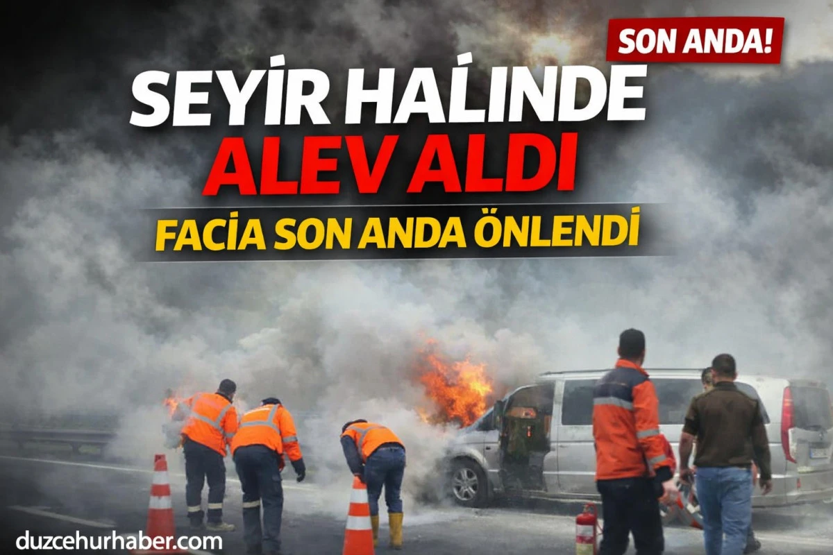 TEM&rsquo;de Seyir Halindeki Minib&uuml;s Alev Aldı, Facia &Ouml;nledi