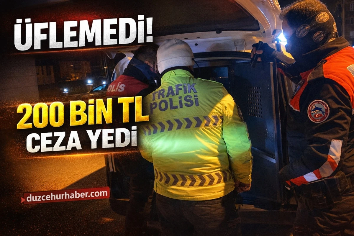 &Uuml;flemeyi Reddetti! 200 Bin Lira Ceza Yedi, Ara&ccedil;ta Uyuşturucu &Ccedil;ıktı