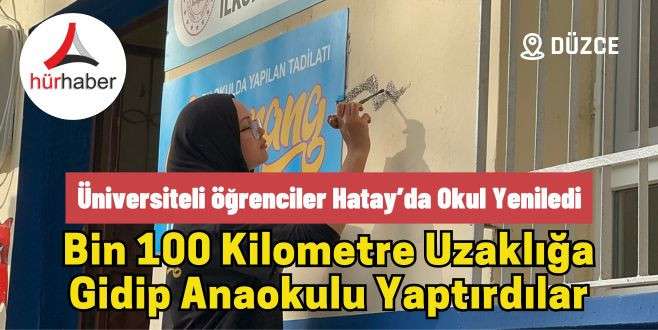 Üniversiteli öğrenciler Hatay’da okul yeniledi