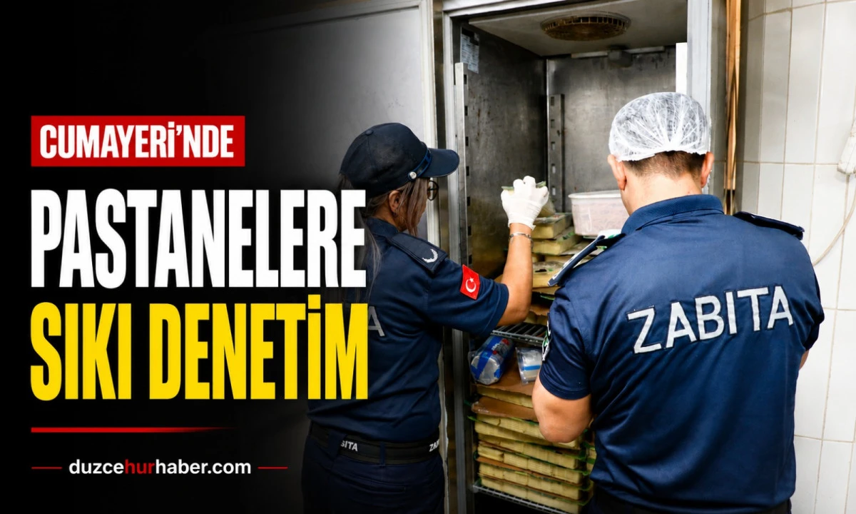 Vatandaşın sağlığı i&ccedil;in denetim! Cumayeri'nde pastaneler tek tek incelendi