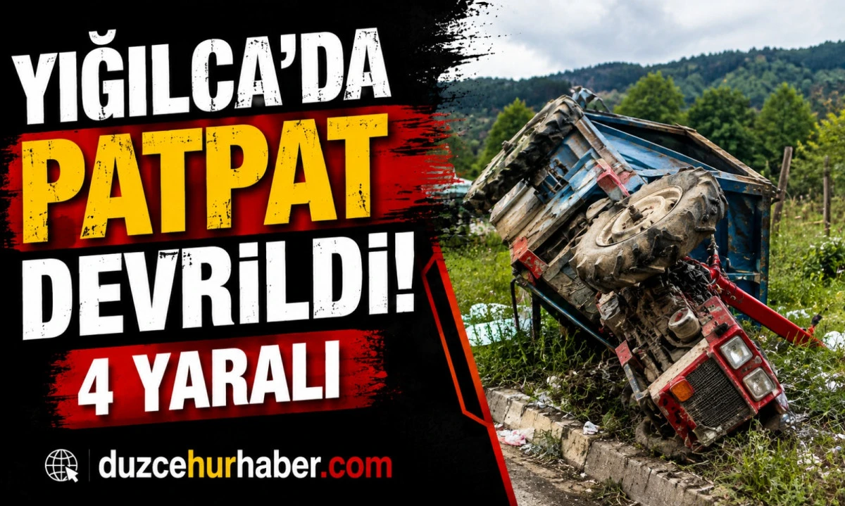 Yığılca'da patpat kazası! Aynı aileden 4 kişi hastaneye kaldırıldı