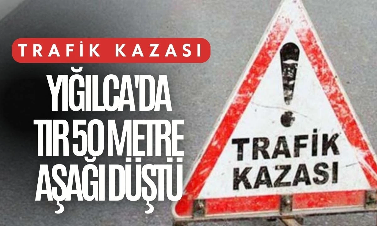 Yığılca'da Tır 50 Metre Aşağı Düştü