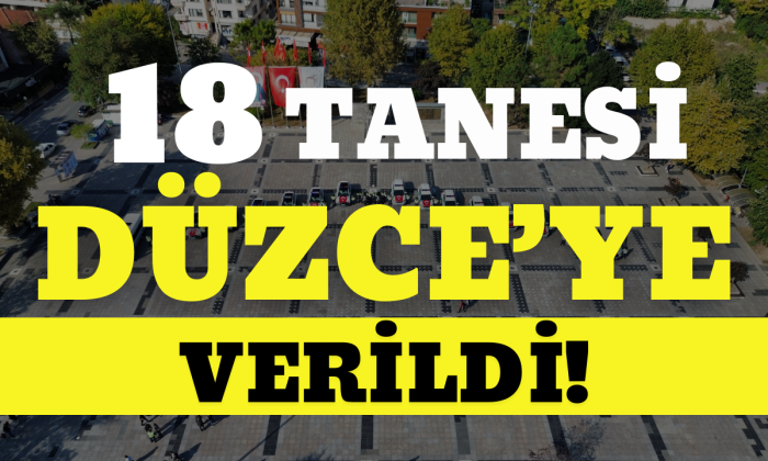 18 tanesi Düzce'ye verildi!