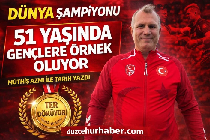 51 yaşındaki d&uuml;nya şampiyonu, g&uuml;reş&ccedil;i ko&ccedil;la antrenman yaptı