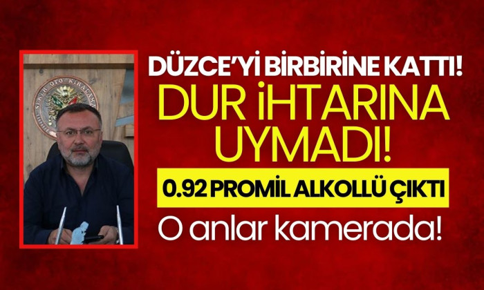 Düzce'de Alkollü Oto kiralamacı dur ihtarına uymadı! 