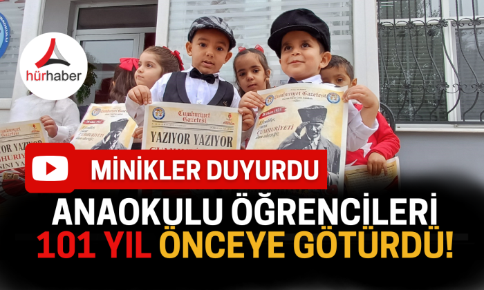 Cumhuriyetin ilanını minikler duyurdu