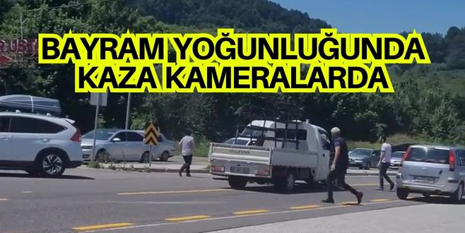 Bayram yoğunluğunda kaza kameralarda