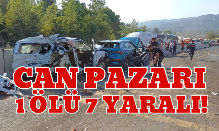 Bolu'da Freni boşalan tır, 6 araca çarptı