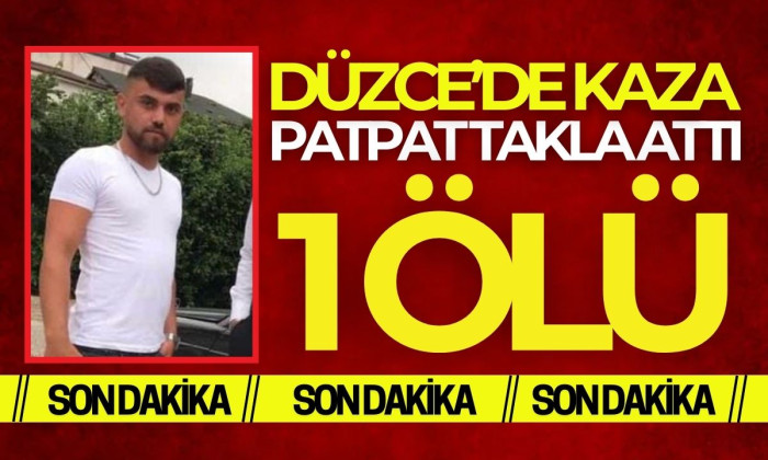 Düzce'de patpat takla attı: 1 ölü