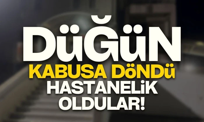 Düğün yemeği hastanelik etti